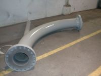 Painted 10 Inch Schedule 80 Long Radius Pipe Bend With 600 Pound Raised Face Flanges